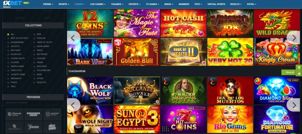 Features of 1xBet Online Casino