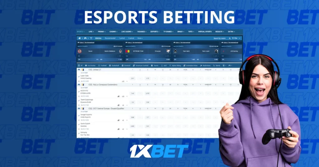 TOP 3 eSports Betting on 1xbet